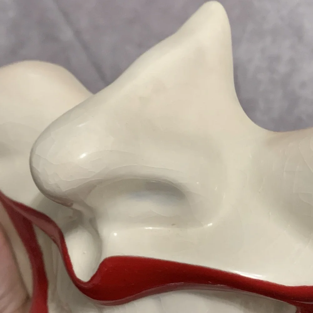 1978 Cast of Thousands Vtg Ceramic Joker Smile Mask Wall Art USA Claudia Cohen